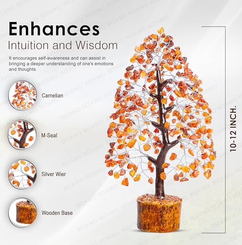 Crocon® Carnelian Crystals Tree, Birthday Gifts for Women, House Warming - Image 2