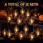 Ferraycle 12 Pcs Mini Lanterns 6 Inch Bronze Gold Lamp Table Centerpieces - Image 5