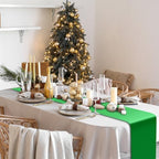 Preboun 30 Pack Red Green and White Table Runner Christmas Satin Table Runners Bulk 12 x 108 Inch Long Satin Silky Xmas Table Runner for Wedding Banquet Graduations Birthday Party Decoration - Image 6