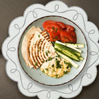 16.5 Inch Ribbon Twirl Embroidery Round Placemats Set of 4, Scalloped Round Table Mats for Party Kitchen Dining Decoration, Gray - Image 3