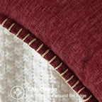 CaliTime Decorative Couch Throw Pillow Covers 24 X 24 Inches Burgundy - Image 3