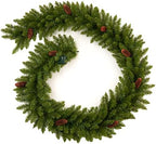 9FT Prelit Artificial Christmas Garland with Dual Color LED Lights and Timer by Remote Control and Batteries Operated for Mantle Stairs Fireplace Door Xmas Decoration, Indoor Outdoor, Green - Image 6