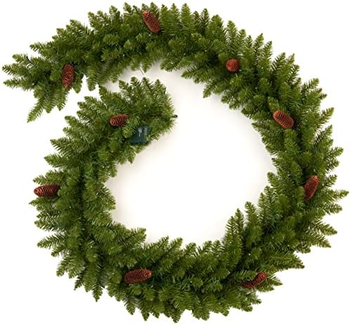 9FT Prelit Artificial Christmas Garland with Dual Color LED Lights and Timer by Remote Control and Batteries Operated for Mantle Stairs Fireplace Door Xmas Decoration, Indoor Outdoor, Green - Image 6