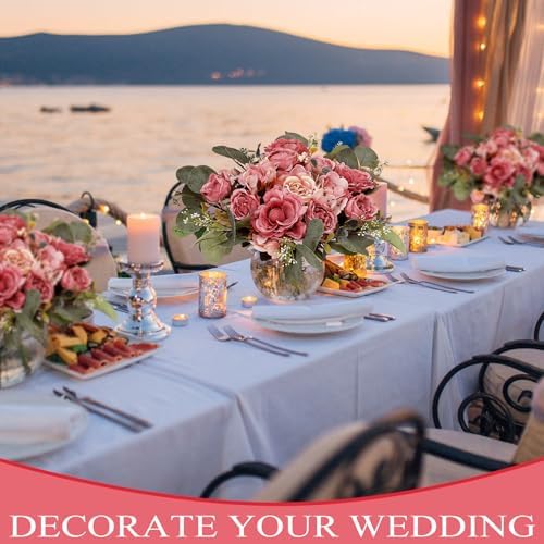 12 Bundles Dusty Pink Peonies Artificial Flowers for Centerpieces - Image 6