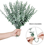 Canlierr 100 Pcs Faux Eucalyptus Stems Greenery Leaves Branch,Dark Green - Image 3