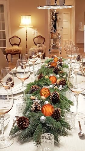 50PCS Christmas Tree Ornaments Set with Shatterproof Christmas Balls Icicle Snowflake Hanging Ornaments for Home Office Farmhouse Decorations, Orange - Image 6