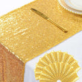 ShinyBeauty Gold Sequin Table Runner 12x108 Inch 20 Packs for Party Wedding by ShinyBeauty