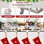 Christmas Stocking Holders for Mantle Set of 4, Weighted Stocking Hangers for Mantel Fireplace, Stocking Hooks for Xmas Decoration (Style4) - Image 5