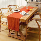 Linen Table Runner 14X72 Inches,100% French Linen Rust Tablerunner,Machine Washable Dining Table Runner for Fall,Wedding,Party,Halloween,Christmas(Rust) - Image 2