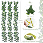 dallisten 3 Strands Artificial Ivy Vines, Fake Ivy with Eucalyptus Garland - Image 4