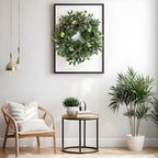 22-24" Eucalyptus Wreaths for Front Door,Spring Summer Fall Autumn Winter Wreaths,Large Eucalyptus Greenery Wreath with Olive Leaves Berries for Front Door Outdoor Farmhouse Decor All Seasons - Image 5
