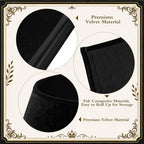 Skylety Black Velvet Christmas Tree Collar 24‘’ Tree Base Cover - Image 3
