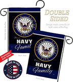Navy Flag Proudly Family Armed Forces USN Seabee Military Memorabilia Official Breeze Decor House Home Decorations Garden Remembrance Memorial Banner Small Grave Decorations For Cemetery Room Poster Retire Veteran Gifts Made In USA - Image 3