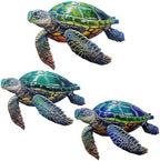 John's Studio 3Pcs Metal Turtle Sea Wall Decor Outdoor Garden Hanging Art Sculptures Home Ocean Theme Decorations for Kitchen Bathroom and Pool by JohnsStudio