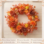 6 Pack Fall Garland Flower Autumn Leaf Garlands Total 35.4 ft - Image 5