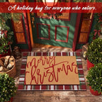 Tinideya 2 Pcs Christmas Layered Doormat Set, Holiday Front Door Mats - Image 5