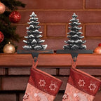 JUSTOTRY Christmas Stocking Holders for Mantle Set of 4 Snow Brown Vintage Xmas Tree with Non-Skid Stockings Holders for Fireplace Home Decor Holiday Gifts Christmas Decorations Indoor Supplies - Image 7