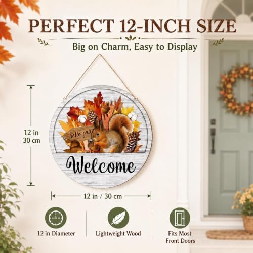 16/14/12PCS Welcome Sign for Front Door Interchangeable Every Season Halloween Christmas with Holiday 12 Inch Wooden Holiday Door Sign Wreaths Seasonal Porch Decor Gift(Set C) - Image 4