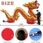 Inflatable Dragon Large Long Inflatable Dragon Decoration Outdoor Chinese New Year Decorations for Party Indoor Outdoor Christmas Garden Yard Decor(1pcs,8M) - Image 3