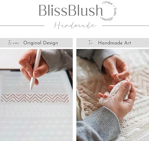 BlissBlush Long Vertical Wall Hanging Tapestry Woven Boho Farmhouse Decor Black Beige Cream Tassel Handmade Wall Art Decoration for Bedroom Living Room Dorm Nursery Apartment, 16x39 INCH - Image 2