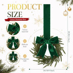 6 Pcs Christmas Green Wreaths Kitchen Cabinet Decorations - Image 2
