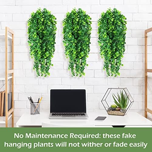 Hoteam 12 Pcs Artificial Hanging Greenery Plants, Eucalyptus - Image 3