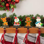 Northlight Set of 4 Christmas Figures Stocking Holders with Silver Base - Image 2
