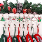 Christmas Stocking Holders Set of 8, Christmas Stocking Holders for Mantle Set of 8, Fireplace Stocking Hangers 8 Pack, Stocking Stand, Farmhouse Rustic Xmas Decorations for Home Indoor - Image 6