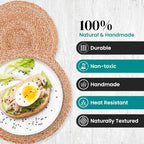Eco Crave Natural Jute Placemats Set of 12, Round Woven Table Mats, 13 Inch Rattan Charger Plates, Bulk Set for Weddings, Parties & Events - Image 6