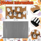 Tinideya 2 Pcs Halloween Door Mat Outdoor Layered Ghost Welcome Mat - Image 2