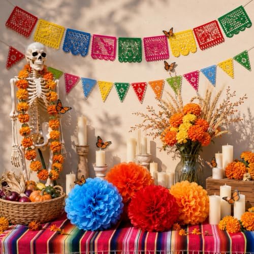 87 Pcs Dia De Los Muertos Decorations Day of The Dead Decor Set for Diwali Party Ofrenda Altar Decor - Image 7