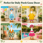Kooterfun 12 Set Holiday Porch Goose Outfits for 23 Inch Goose Statue - Image 6