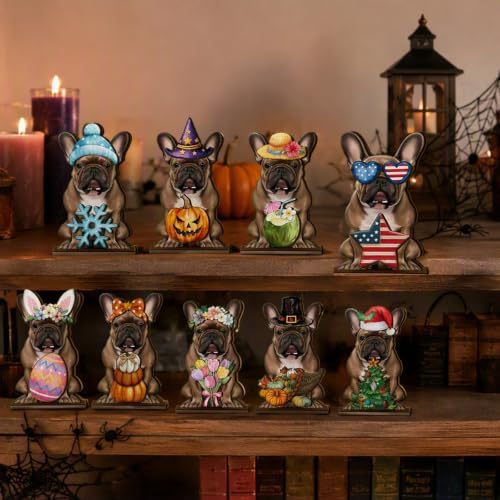 Interchangeable Wooden Animal Decor Magnetic Seasonal Figurine (Z) - Image 5