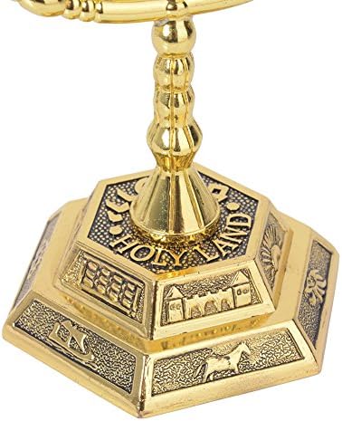 BRTAGG 12 Tribes of Israel Menorah, Jerusalem Temple 7 Branch Jewish Candle Holder (8 Inches, Gold) - Image 4