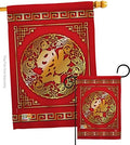 Chinese New Year Luck Arrive Garden House Flags Set Lunar Good Prosperous Seasonal Arrival Blessing Small Decorative Gift Yard Banner Made In USA 28 X 40 by Ornament+Collection