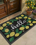 Color&Geometry Outside Welcome Front Door Mat, 36"x60" Lemon Lime by COLORG