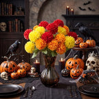 Tigeen 6 Pcs Day of the Dead Marigold Flowers, Colorful - Image 5