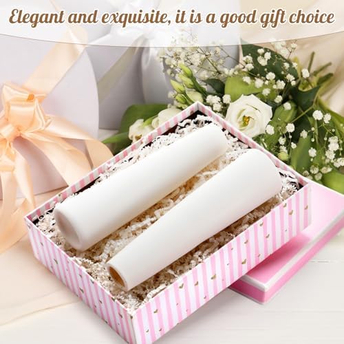 18 Pieces White Ceramic Vases for Flowers, 7.09" Tall, Modern - Image 6