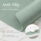 Homaxy Oval Heat Resistant Placemats Set of 8, Green - Image 4