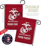 Proud Marine Parent Garden Flag - Set with Stand Armed Forces Corps USMC Semper Fi United State American Military Veteran Retire Official - House Banner Small Yard Gift Double-Sided 13 X 18.5 - Image 3