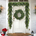 2Pcs 6Ft Christmas Norfolk Pine Garlands, Realistic Faux Greenery Garlands - Image 6