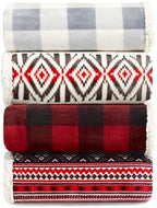 Eddie Bauer - Throw Blanket, Brushed Fleece & Plush Sherpa Soft Bedding, Blanket for Couch & Bed (Mountain Village Red, 50" x 60") - Image 3