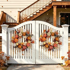 24 inch Fall Wreaths for Front Door Outside Autumn Wreath Fall Decorations for Home Decor Pumpkin Wreath for Farmhouse Holiday Thanksgiving Harvest Halloween Outdoor Indoors Fall Front Porch - Image 6