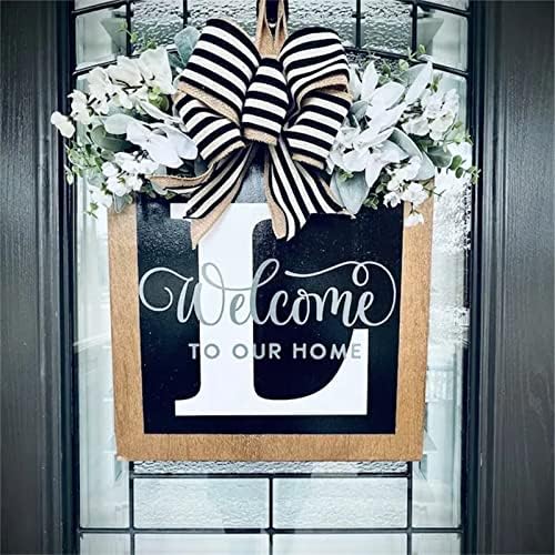16'' Personalized Last Name Welcome Sign, Door Wreaths for Front Door Outside, Spring Wreath for Front Door Decor, Farmhouse New Home Gifts for Home (L) - Image 2