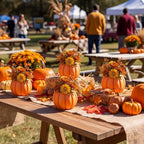LemonRoad 6 Pcs Fall Pumpkin Vases Table Centerpieces, 3.93 x 3.93 x 3.15'' - Image 4