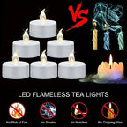 Flameless LED Tea Lights Candles 200 Pack Battery Operated Warm White - Image 6