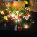 20 LED Strawberry String Lights,Artificial Strawberry Garland Vines Lights Battery Powered Sunflower Fairy String Lights for Indoor Bedroom Wedding Home Garden Decoration(Strawberry, 4) by Sezrgiu