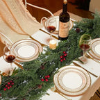 ENVEN Faux Cedar Christmas Garland with Red Berries & Pine Cones – Full Faux Winter Greenery for Holiday Mantel, Staircase, Doorway, Indoor Outdoor Christmas Décor (9FT-Deluxe Cedar) - Image 5