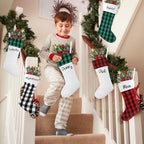 Tatuo 12 Pack Christmas Burlap Stockings Hanging,Novel Color - Image 5