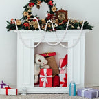 48Ft Christmas Wood Bead Garland Rustic Holiday Decor for Tree (White) - Image 5